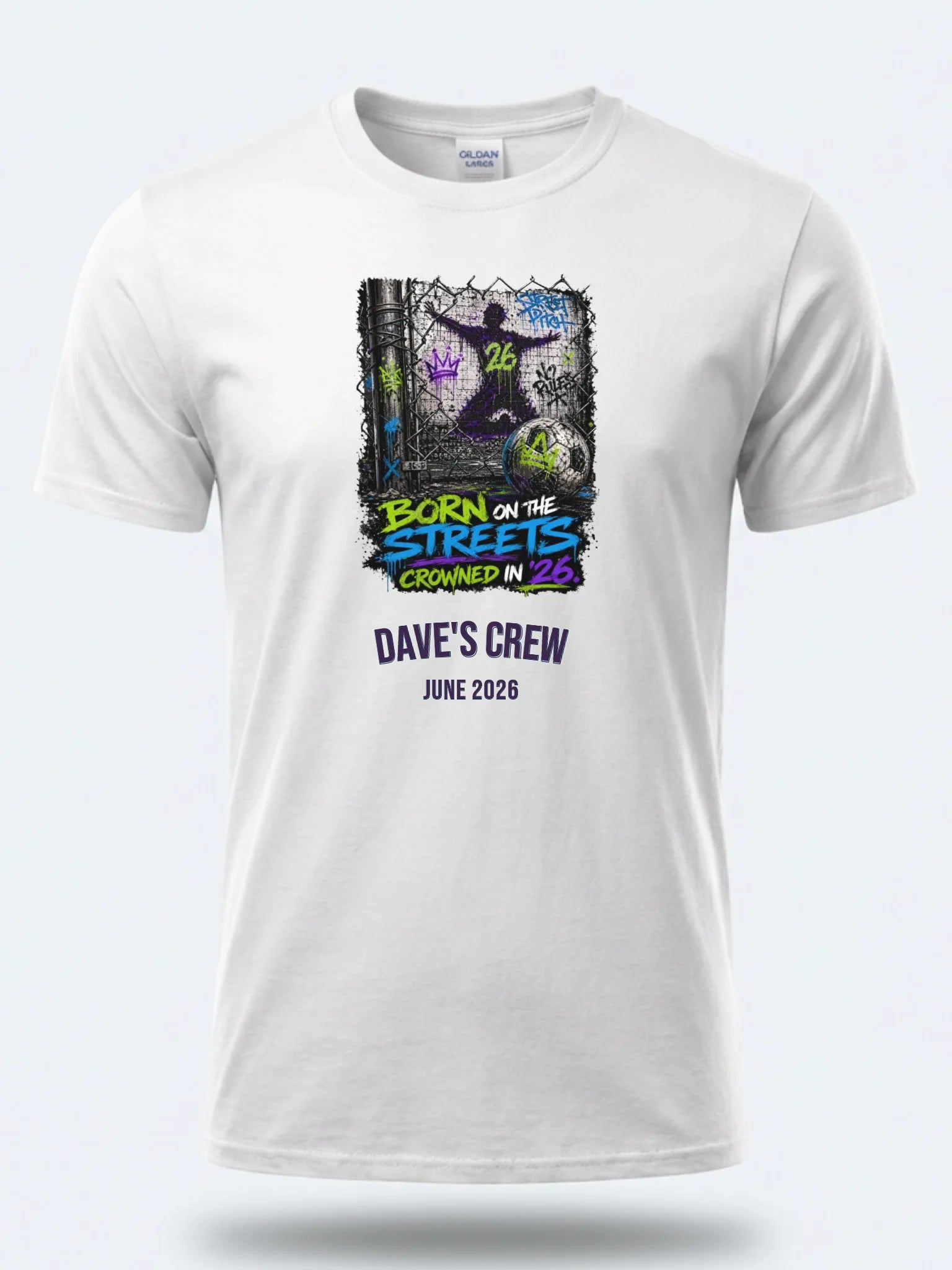 Personalised Summer of Soccer Tee | Born on the Streets 2026 | Top