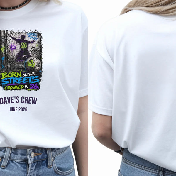 Personalised Summer of Soccer Tee | Born on the Streets 2026 | Top