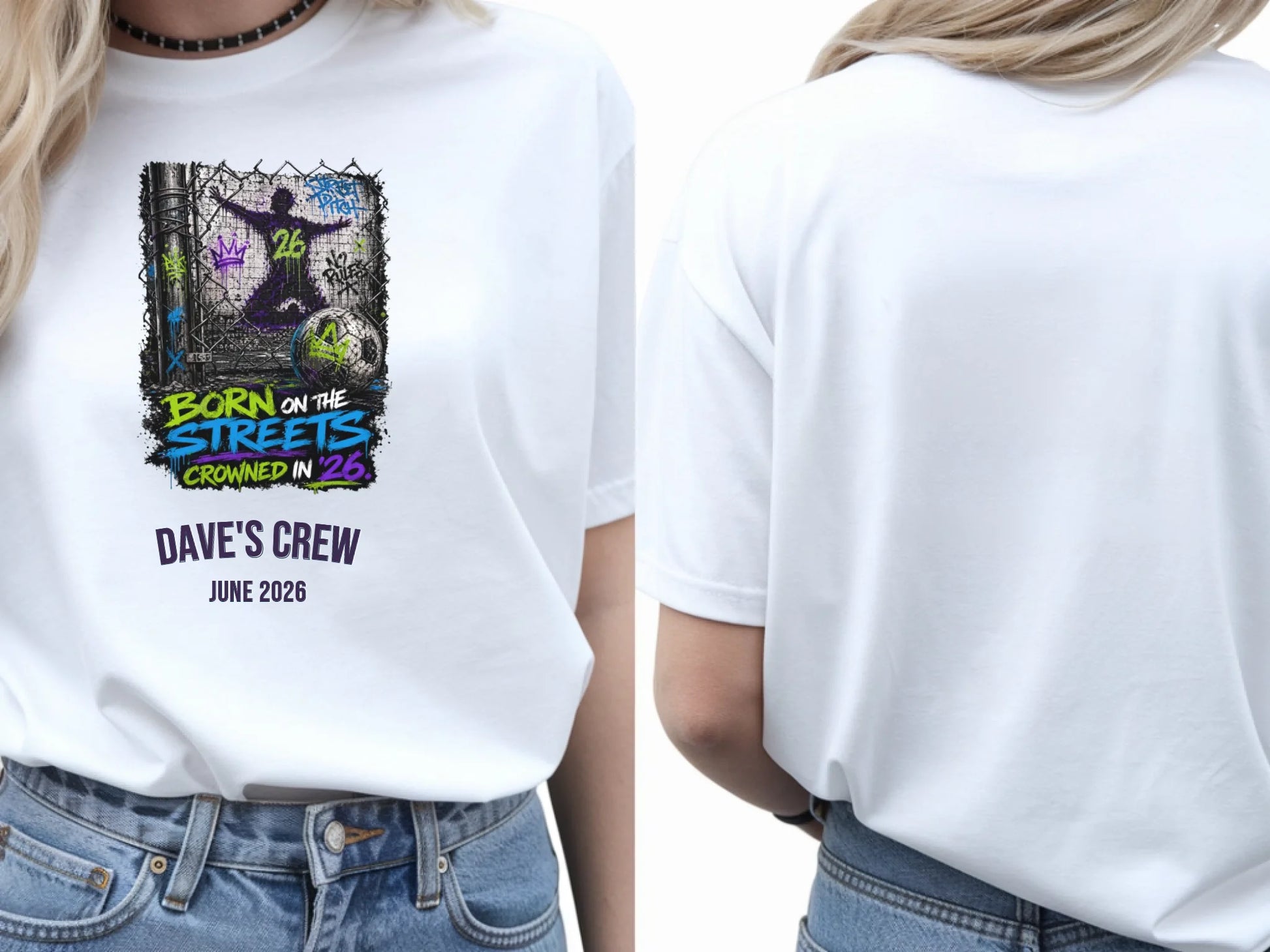 Personalised Summer of Soccer Tee | Born on the Streets 2026 | Top