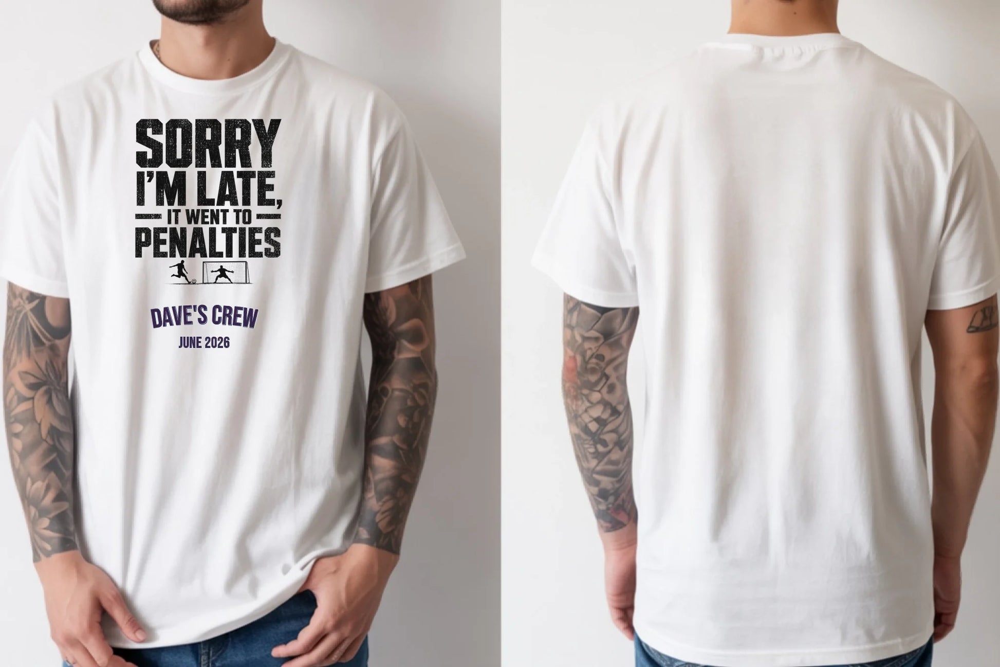 Personalised Summer of Soccer Tee | Sorry I'm late it went to Penalties | Top