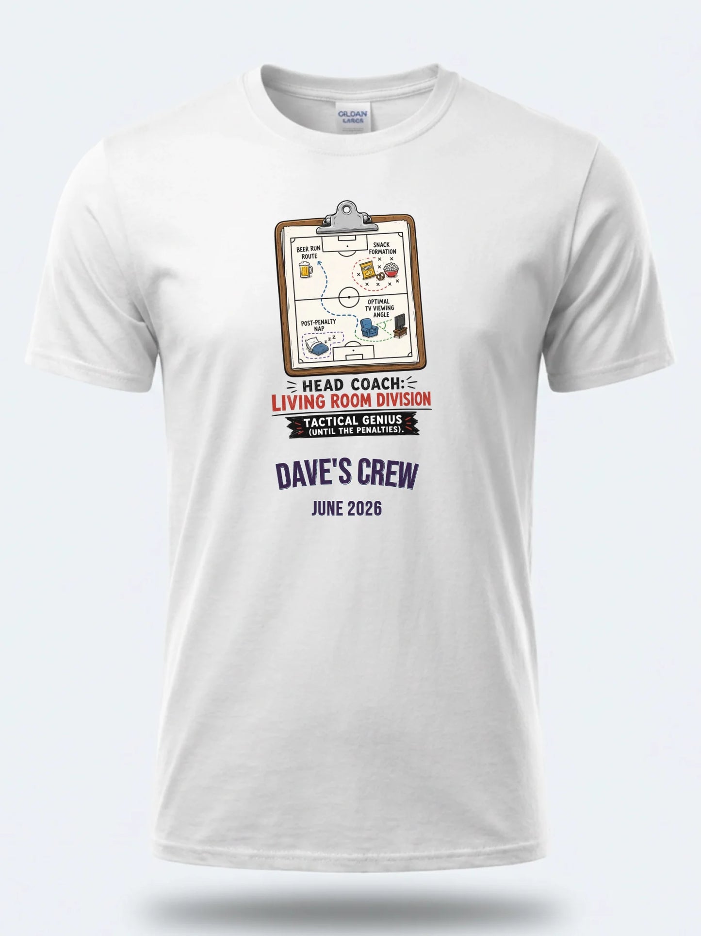 Personalised Summer of Soccer Tee | Head Coach Living Room Division | Top