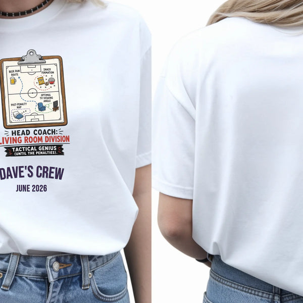 Personalised Summer of Soccer Tee | Head Coach Living Room Division | Top