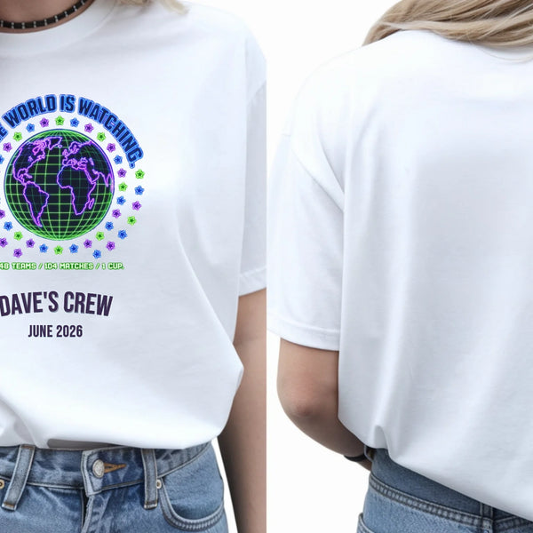 Personalised Summer of Soccer Tee | The World is Watching | Top