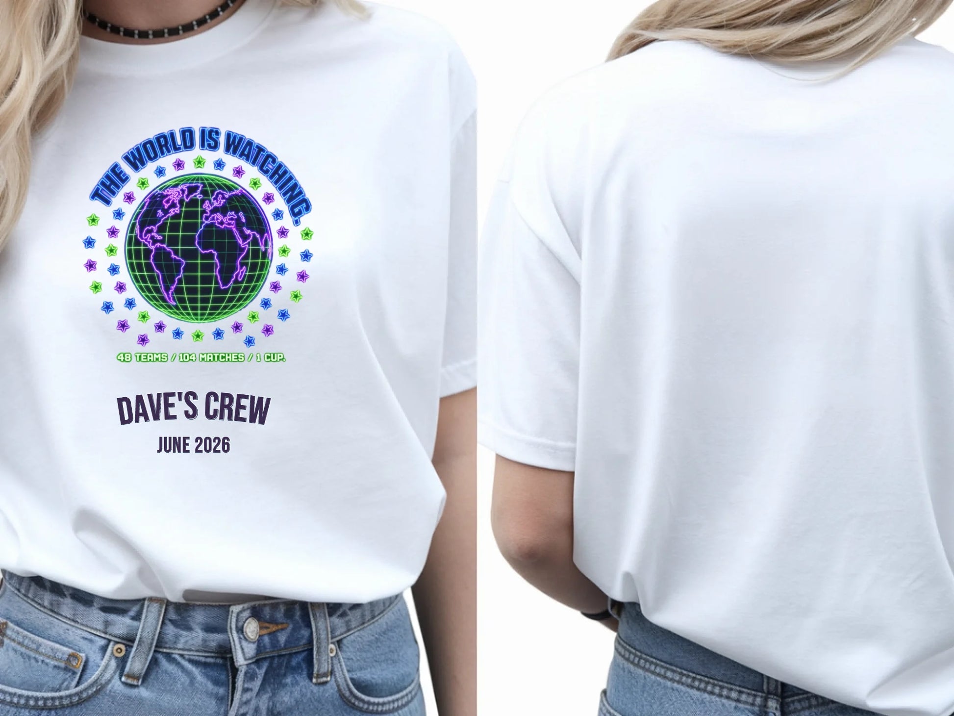 Personalised Summer of Soccer Tee | The World is Watching | Top