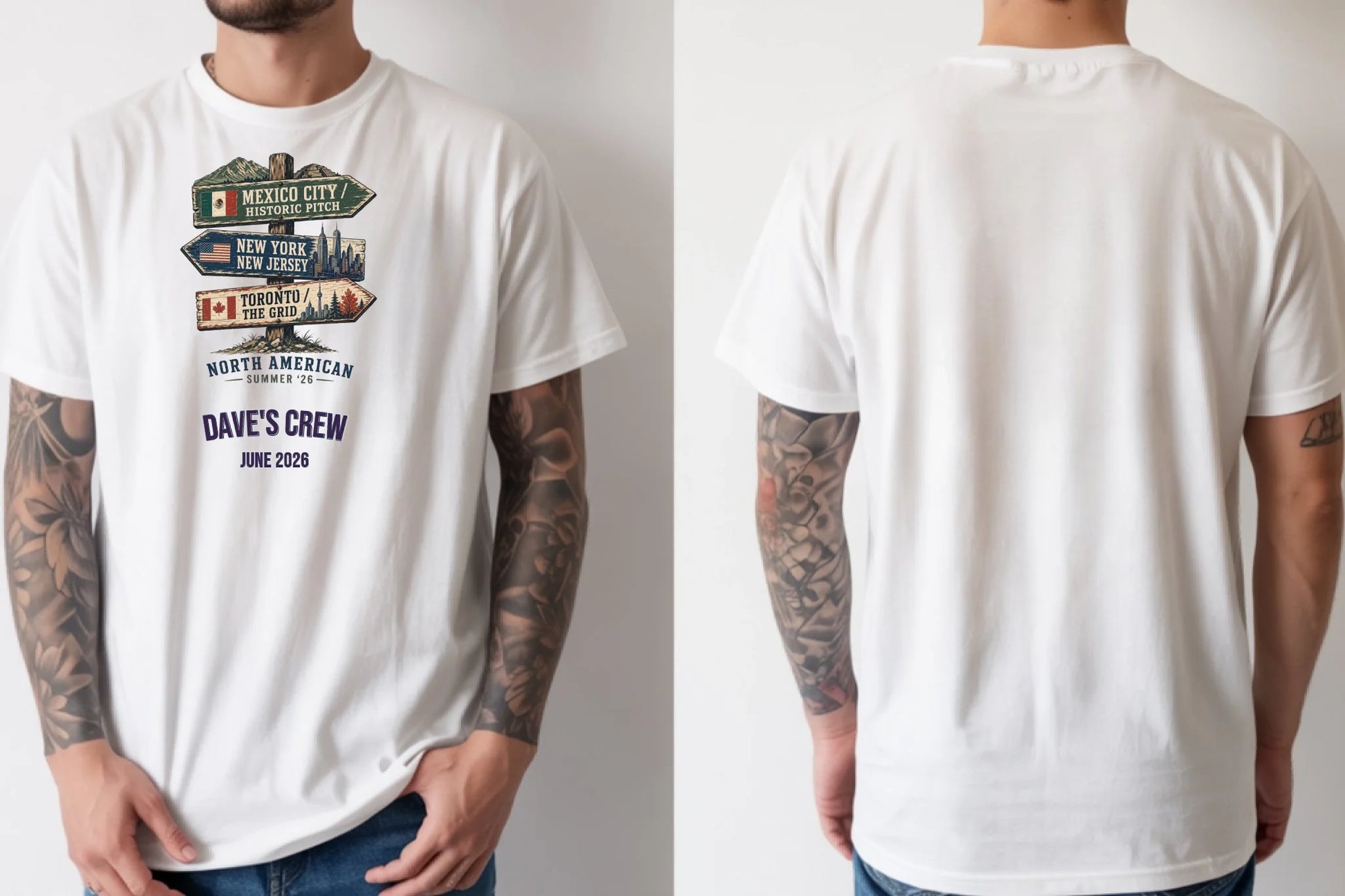 Personalised Summer of Soccer Tee | World Cup Signpost | Top
