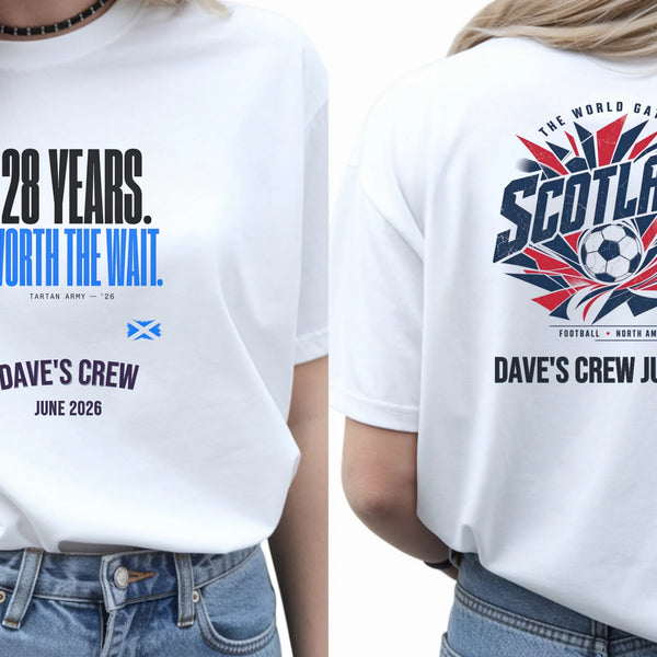 Personalised Summer of Soccer Tee | Scotland 28 years worth the wait | Top