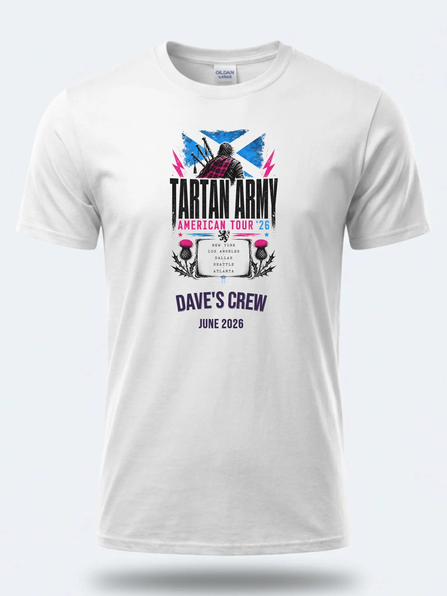 Personalised Summer of Soccer Tee | Scotland Tartan Army | Top