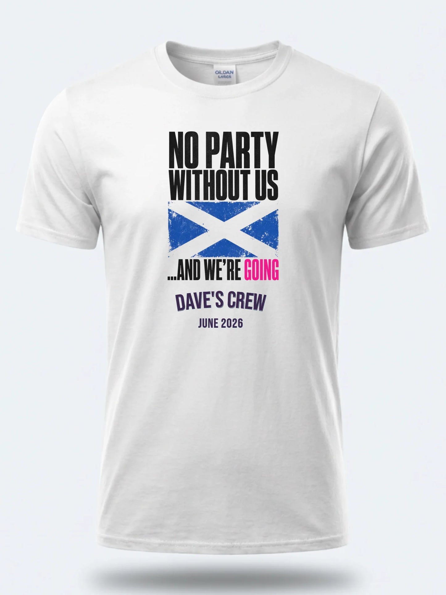 Personalised Summer of Soccer Tee | Scotland No Party without us | Top