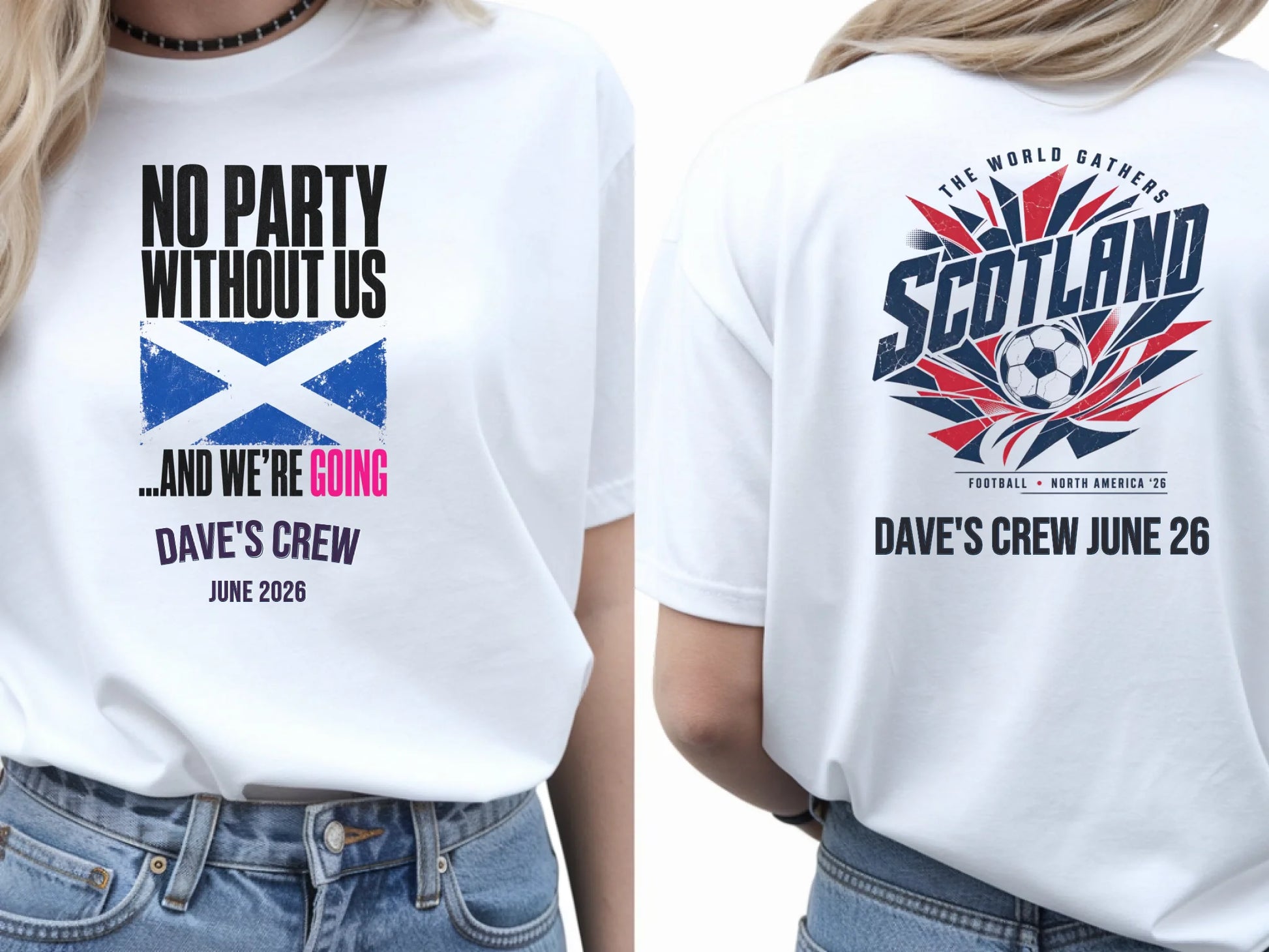 Personalised Summer of Soccer Tee | Scotland No Party without us | Top