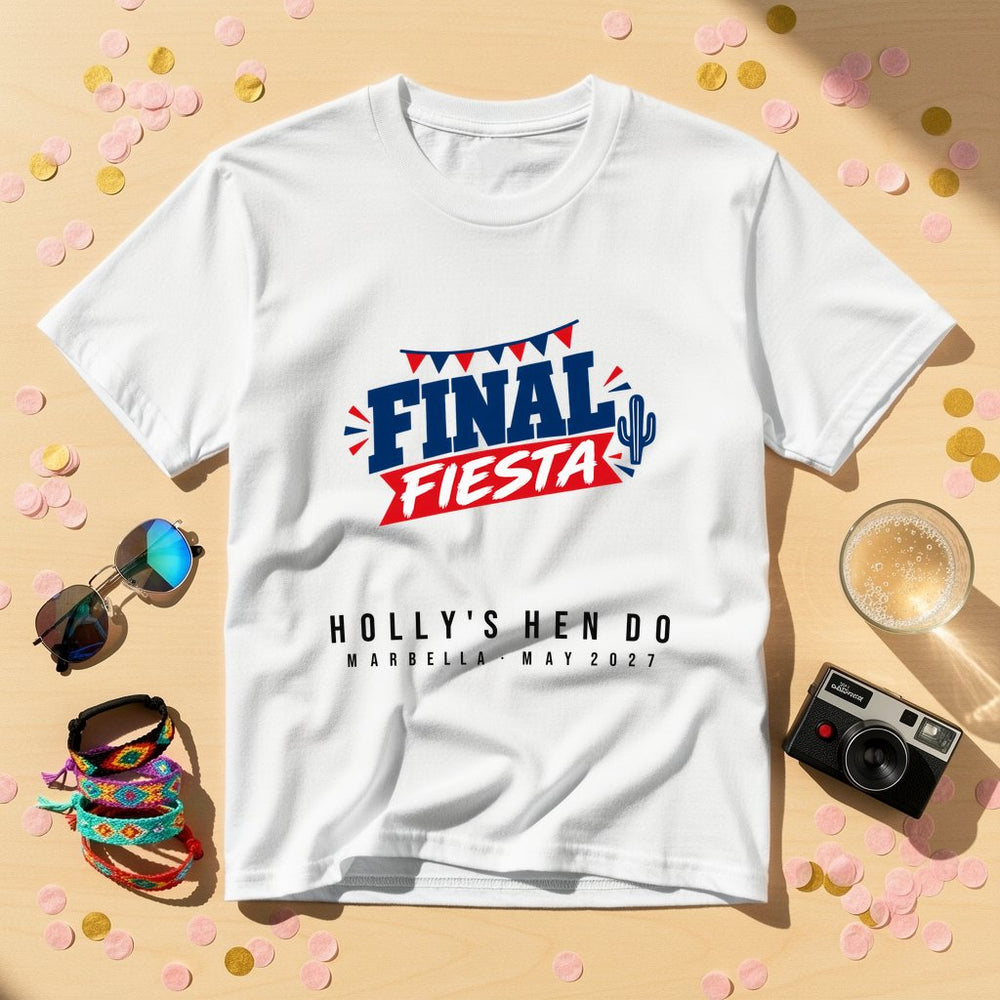 Minimal Cactus — Personalised Hen Do T-Shirt