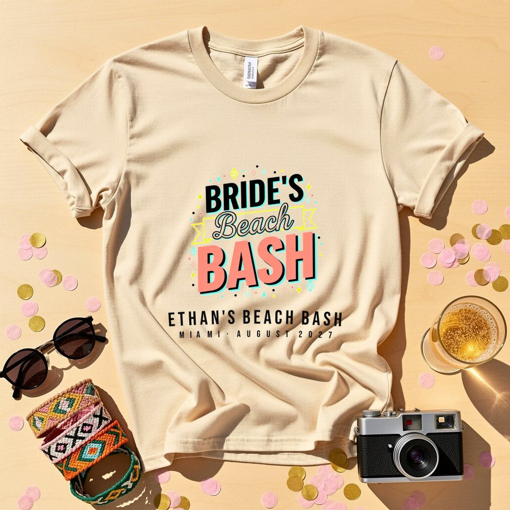 Beach Bash Personalized Bachelorette T-Shirt