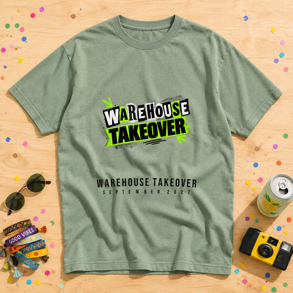 Strobe Warehouse Takeover — Personalised Rave T-Shirt