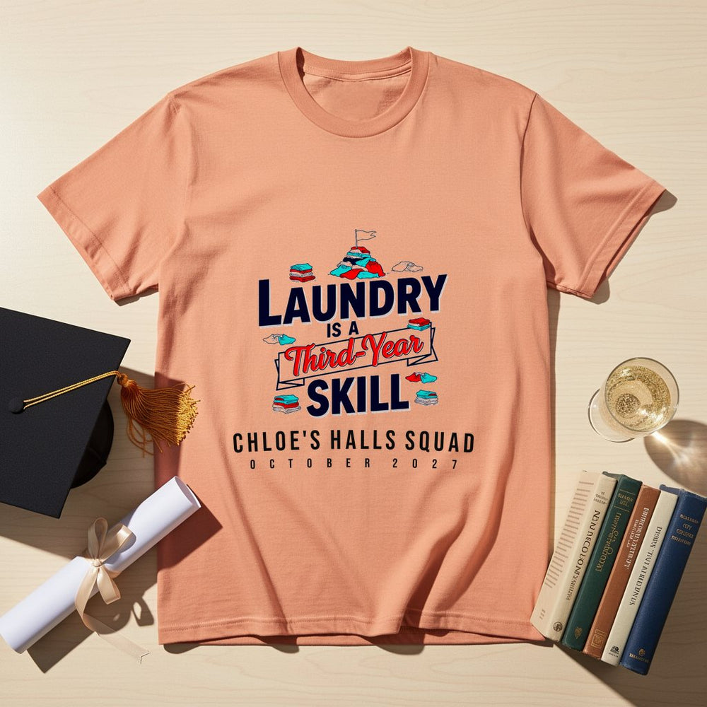 Laundry Third-Year Personalized Freshers T-Shirt
