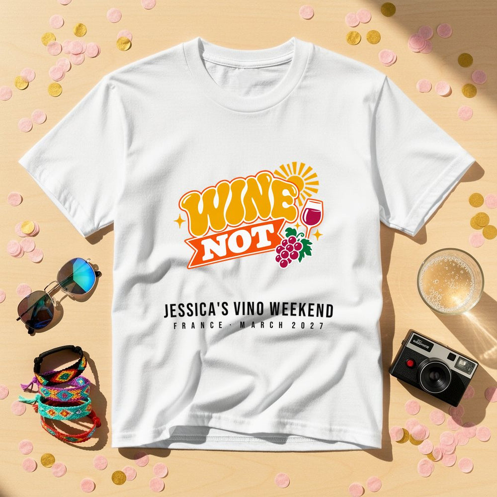 Minimal Glass — Personalised Hen Do T-Shirt