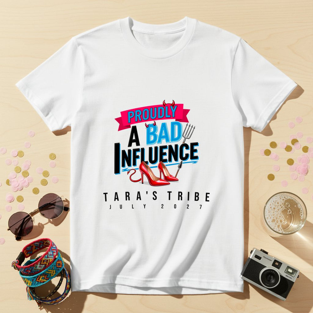 Bad Influence Personalized Bachelorette T-Shirt