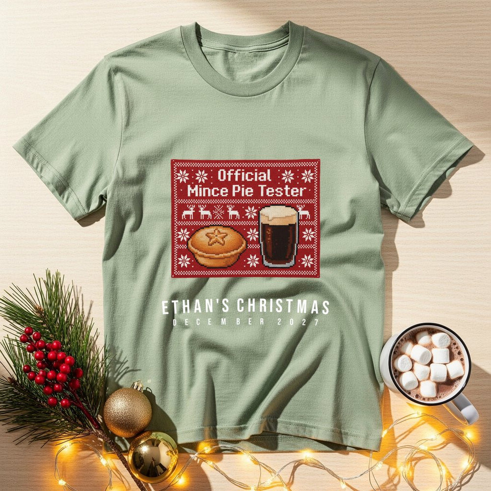 Mince Pie Tester Personalized Christmas T-Shirt