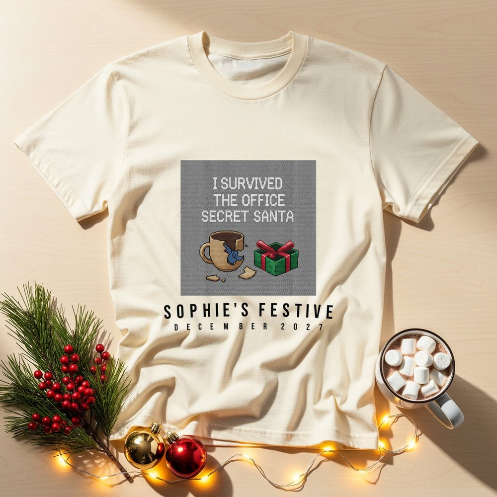 Survived Secret Santa Personalized Christmas T-Shirt