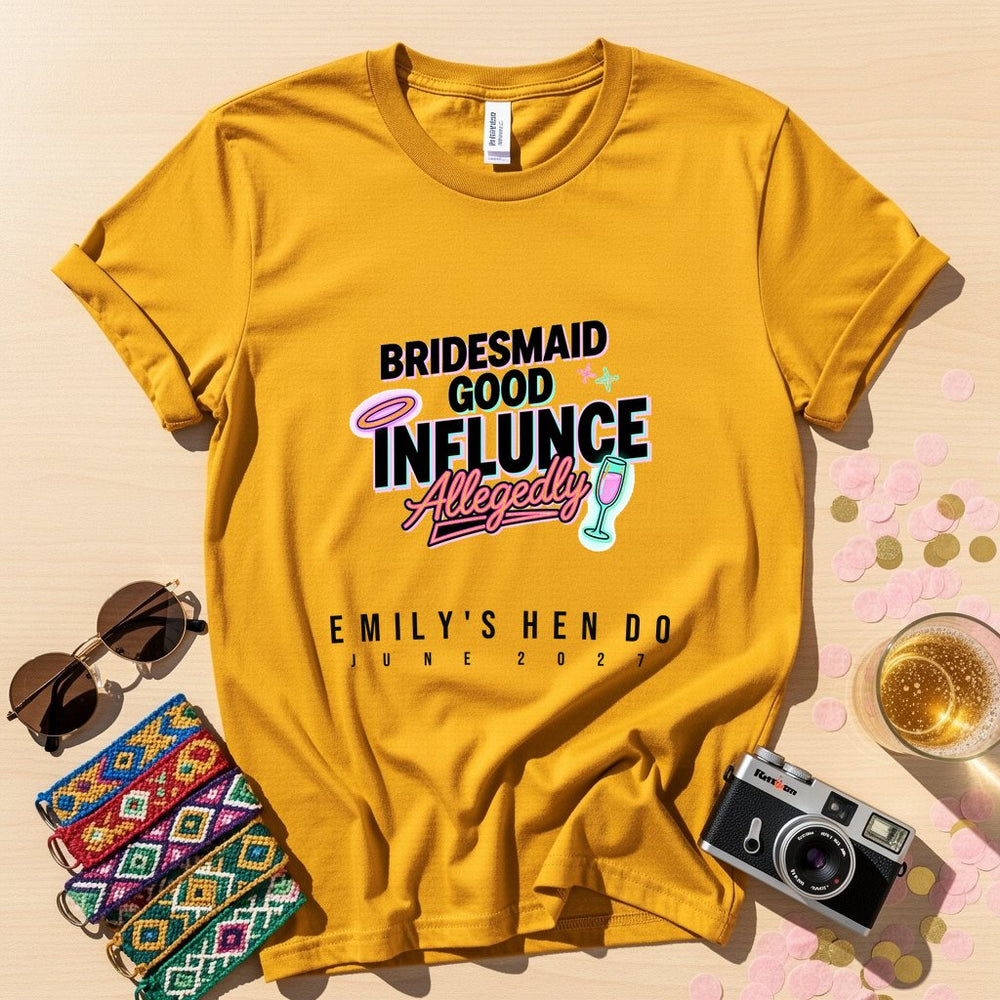 Good Influence Personalized Bachelorette T-Shirt