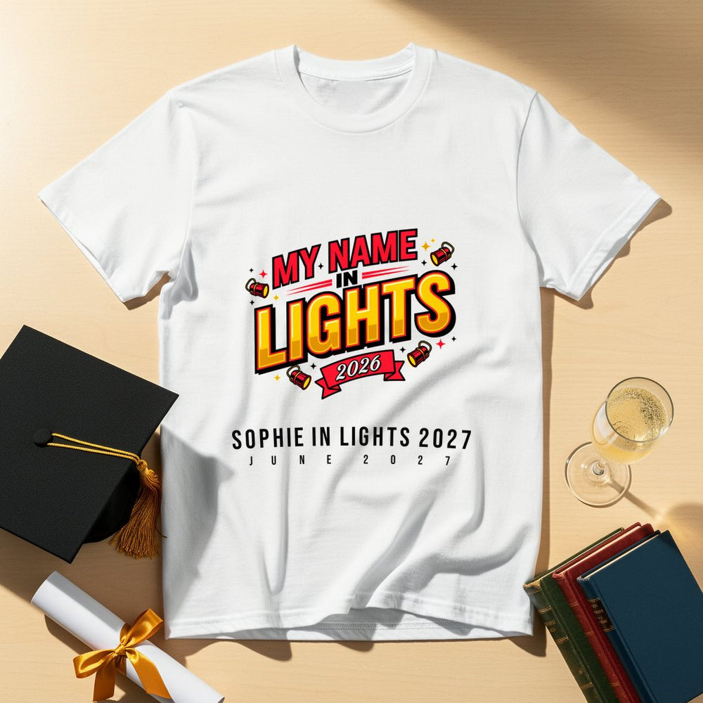 Name in Lights Personalized Group T-Shirt