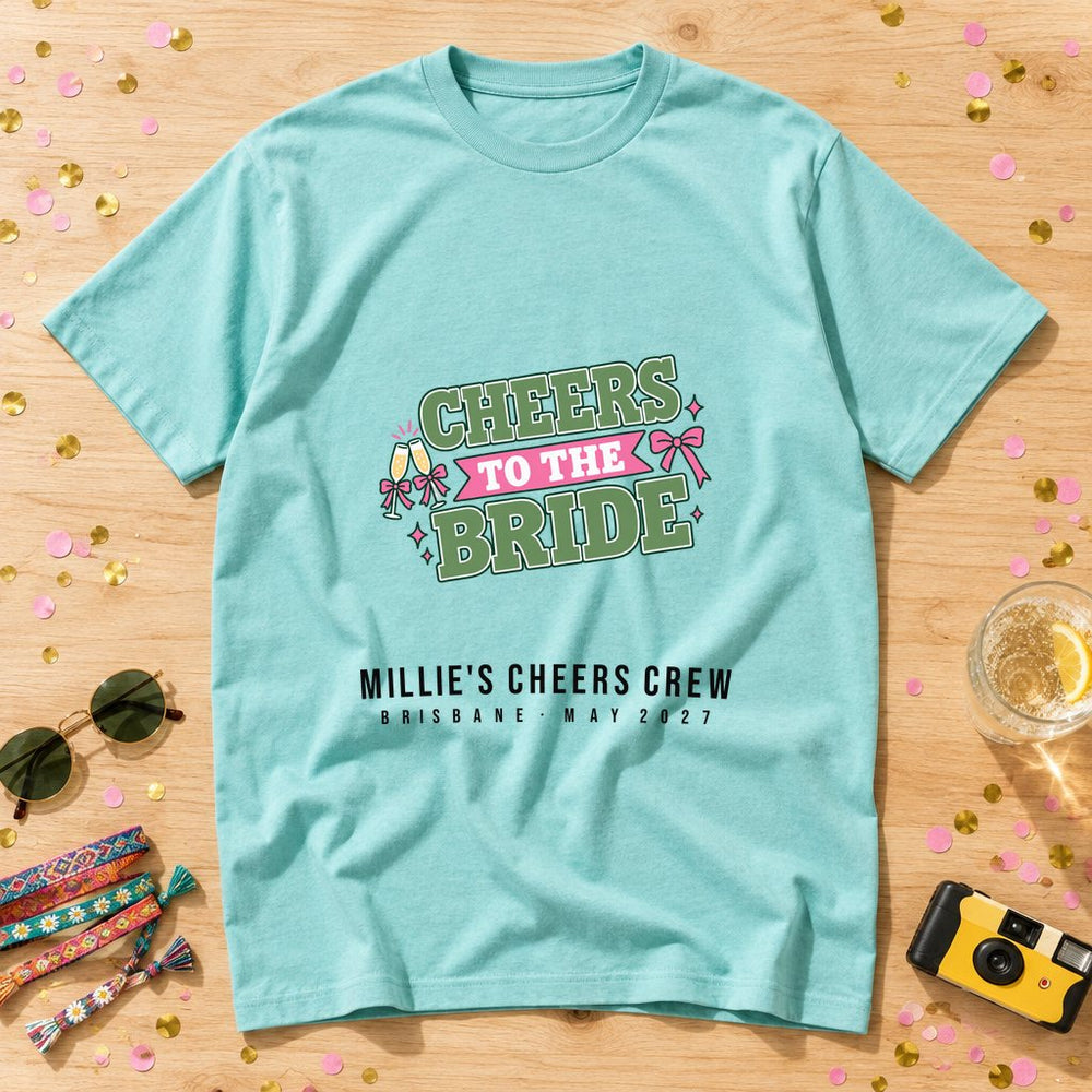 Cheers Glasses — Personalised Hen Do T-Shirt