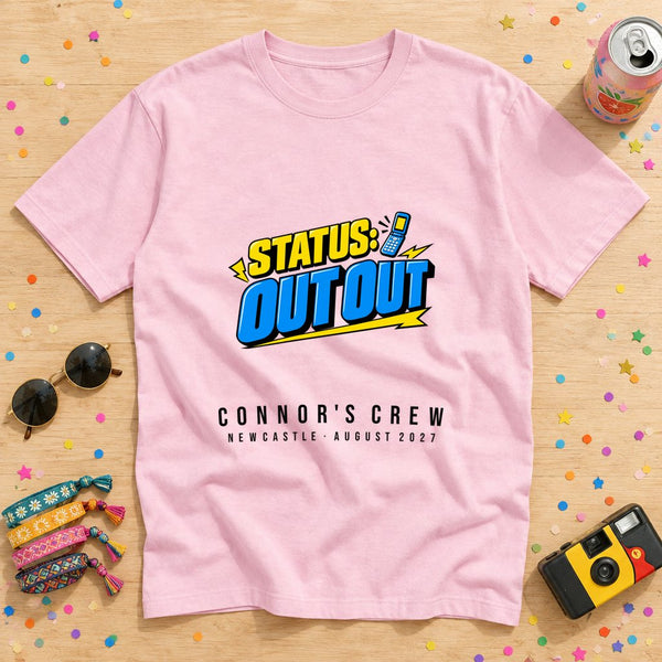 Messenger Status: Out Out — Personalised 2000s T-Shirt