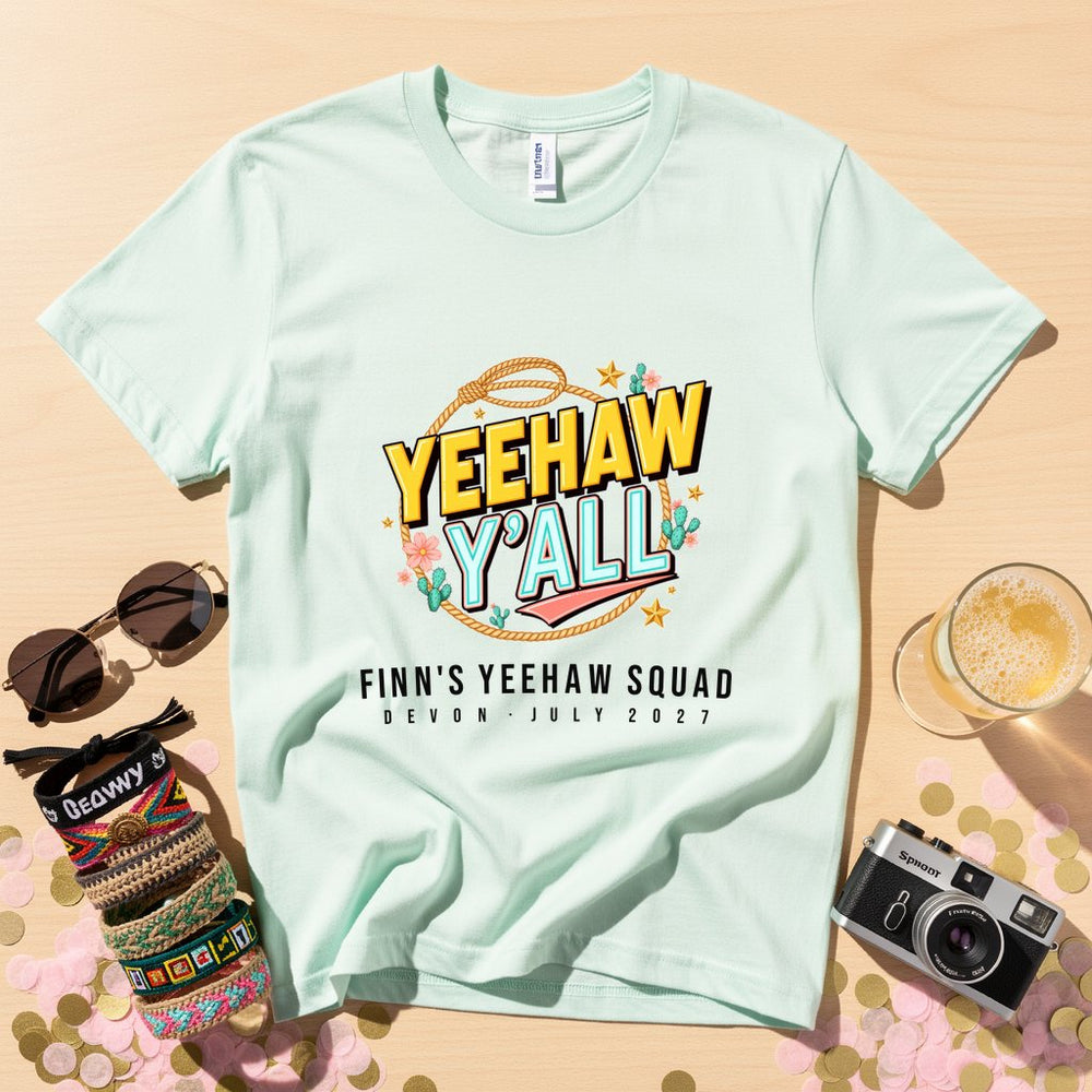 Yeehaw Y'all Personalized Bachelorette T-Shirt