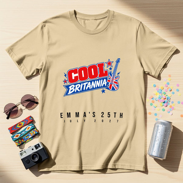 Cool Britannia Crew — Personalised 90s T-Shirt