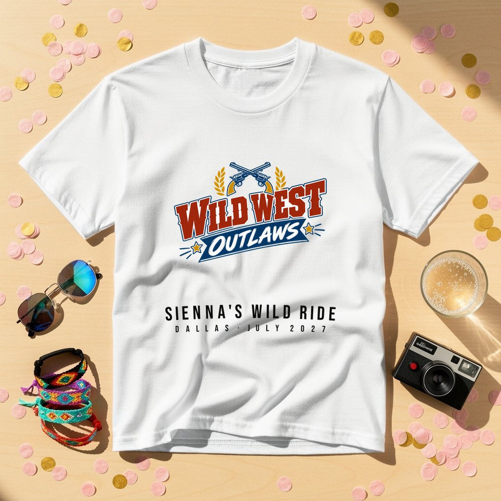 Crossed Pistols — Personalised Hen Do T-Shirt