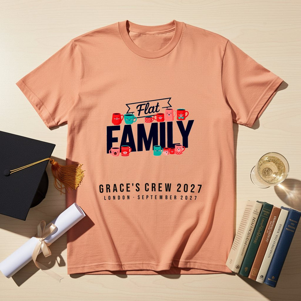 Flat Family Personalized Freshers T-Shirt