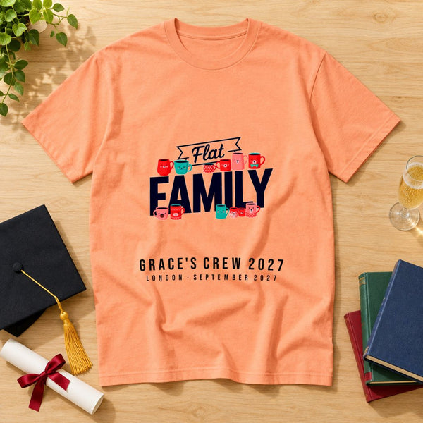 Flat Family Personalized Freshers T-Shirt