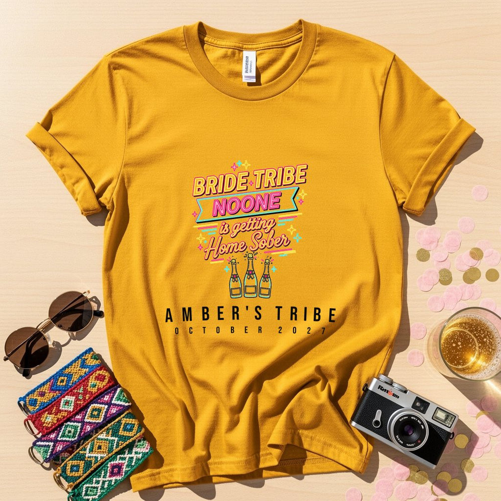 Nobody Sober Personalized Bachelorette T-Shirt