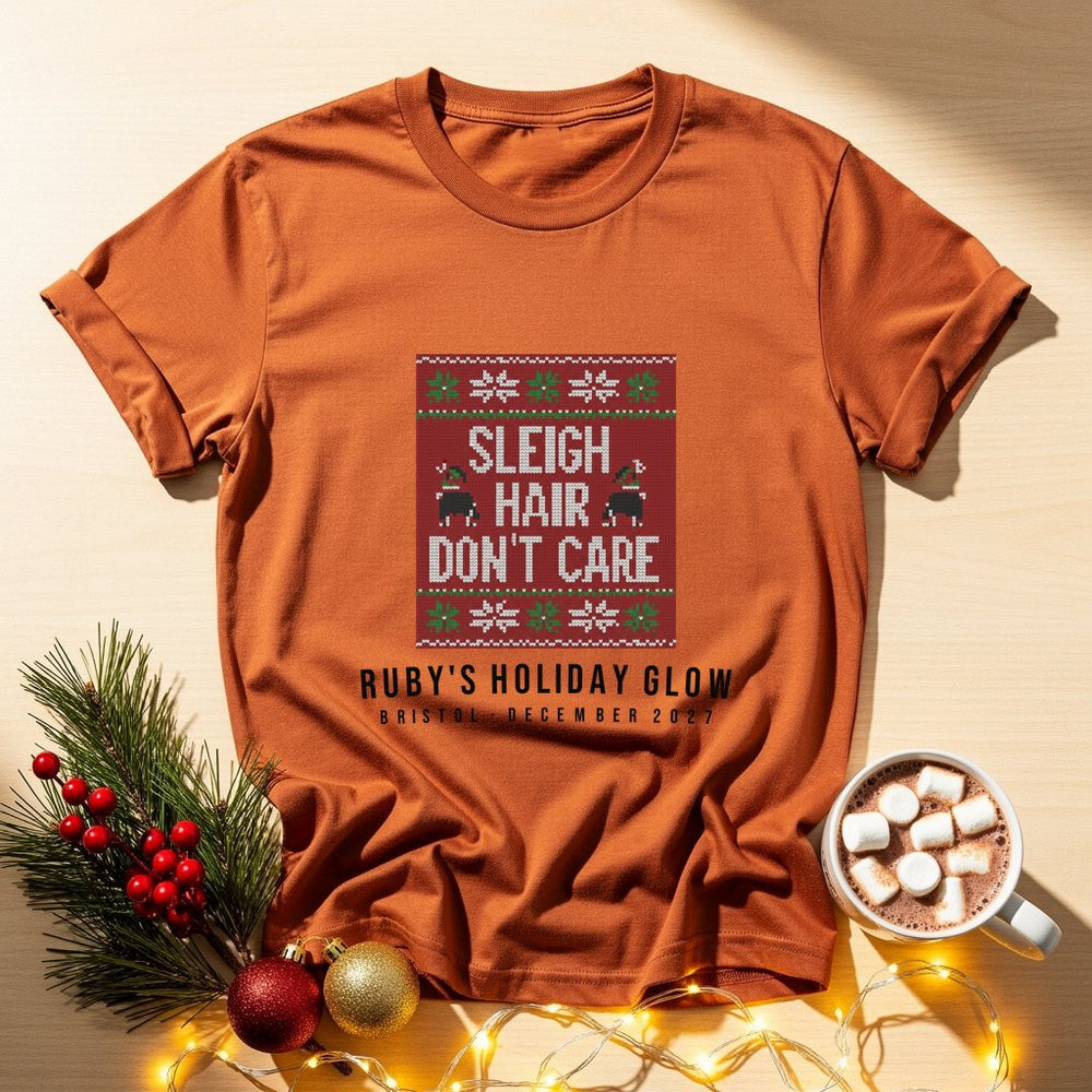 Sleigh Hair Personalized Christmas T-Shirt