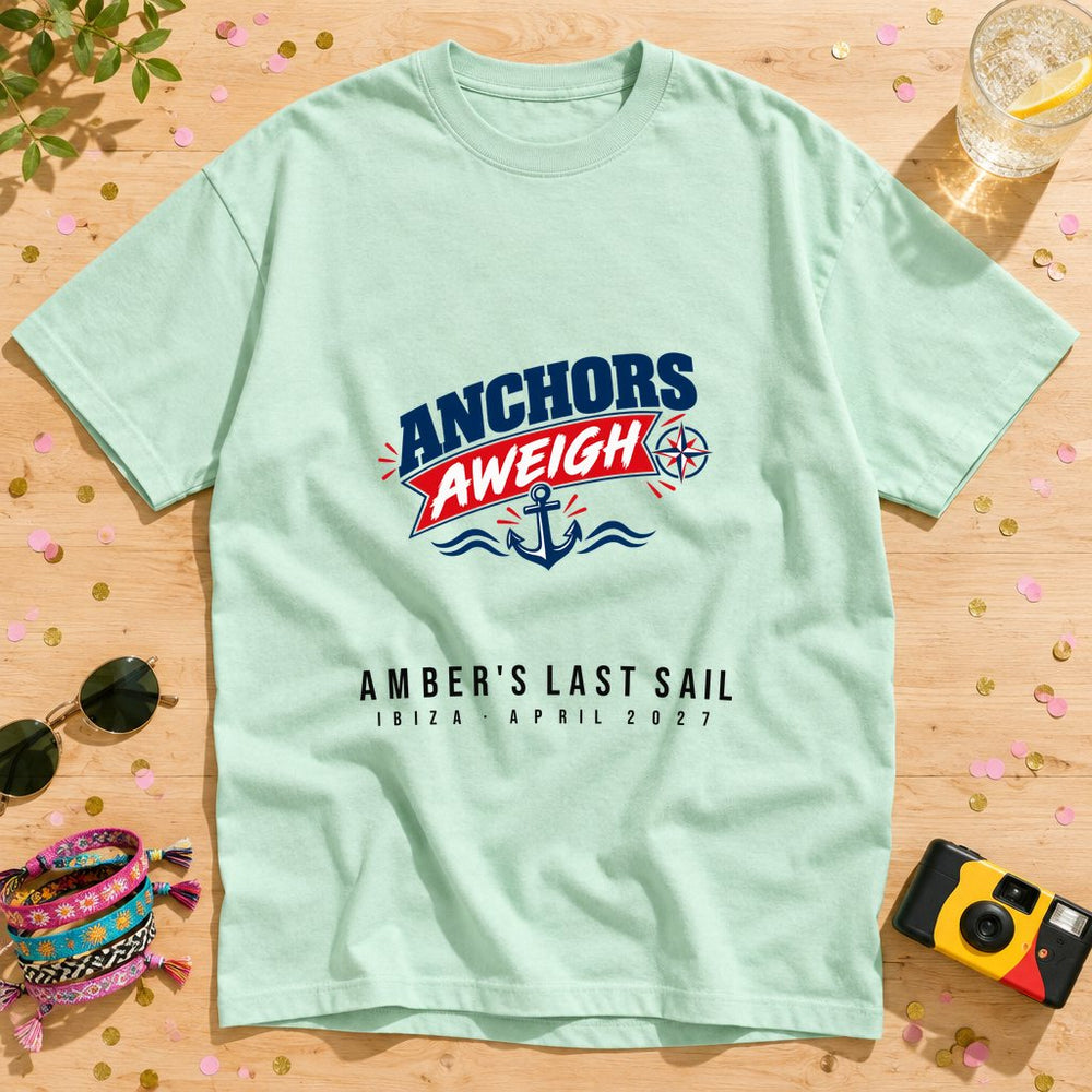 Minimal Anchor — Personalised Hen Do T-Shirt