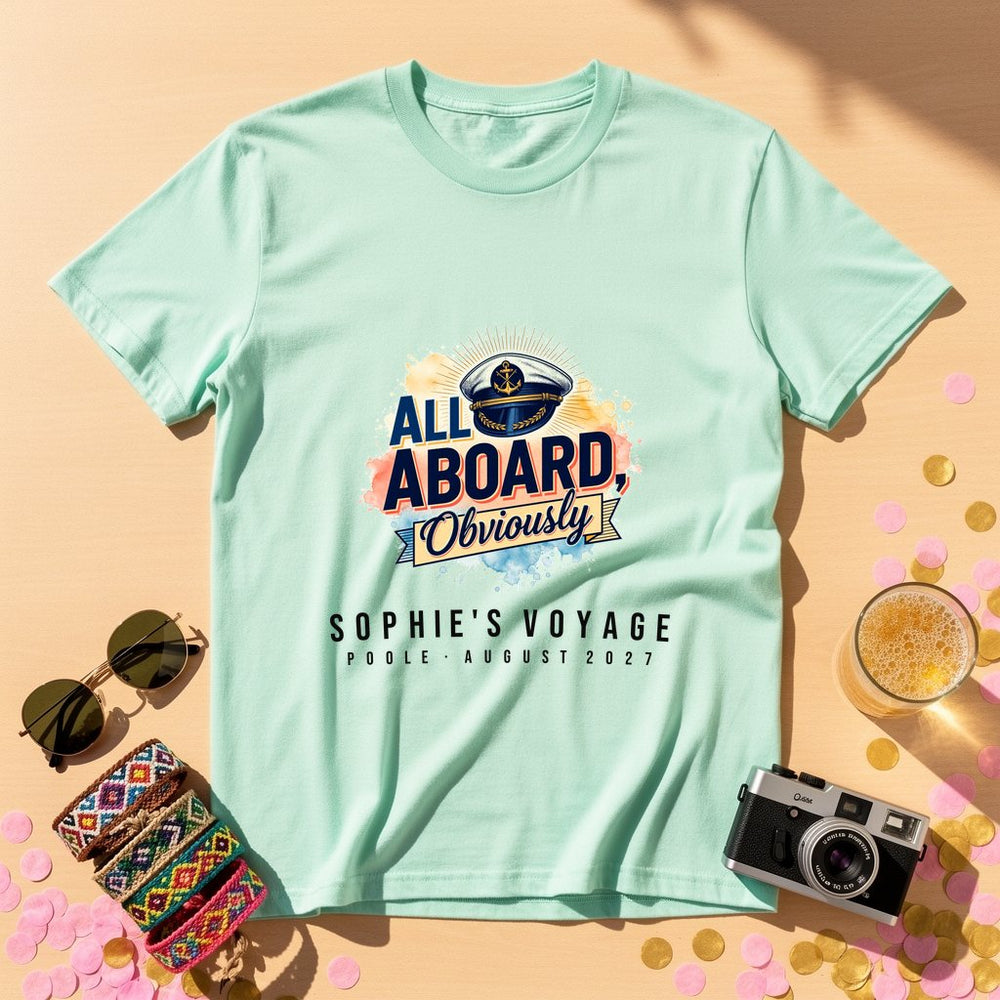 All Aboard Obviously Personalized Weekender T-Shirt