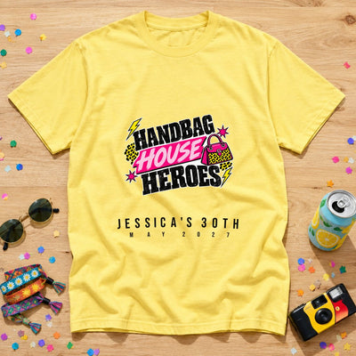 Handbag House Heroes — Personalised 90s T-Shirt