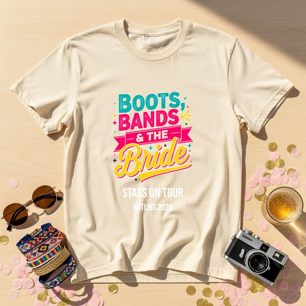 Boots Bands Bride Personalized Group T-Shirt
