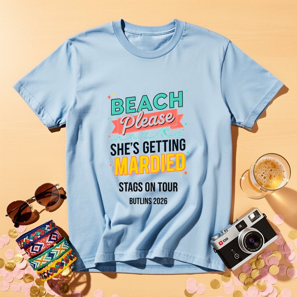 Beach Please Personalized Group T-Shirt