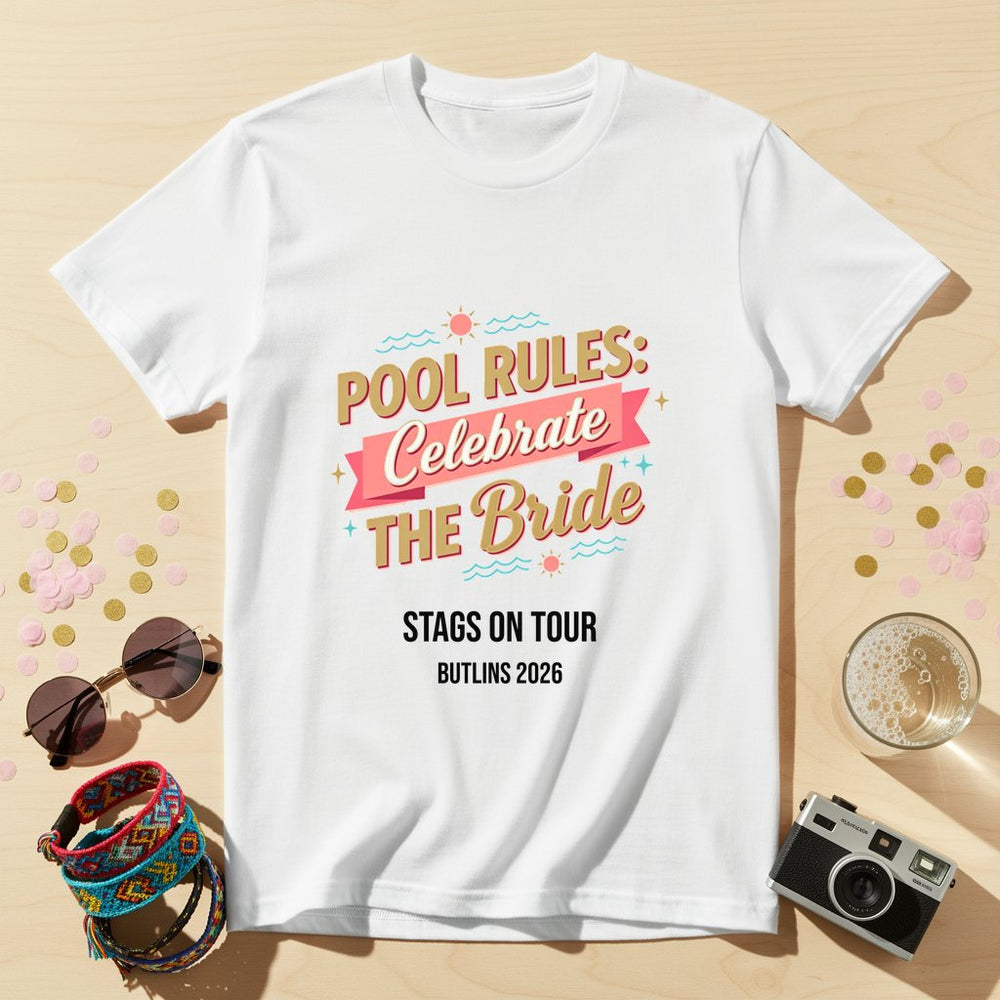 Pool Rules Bride Personalized Group T-Shirt