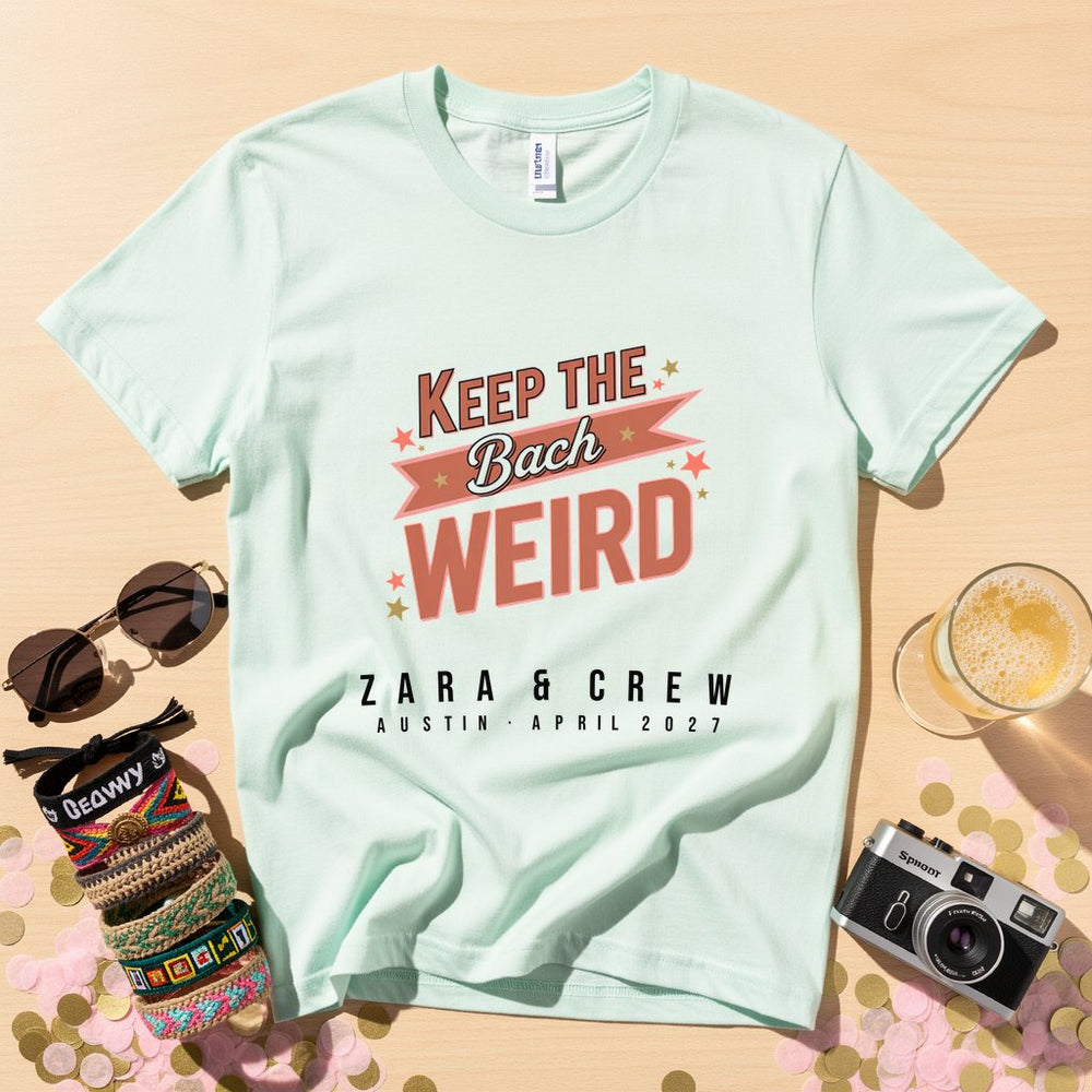 Bach Weird Pennant Personalized Bachelorette T-Shirt