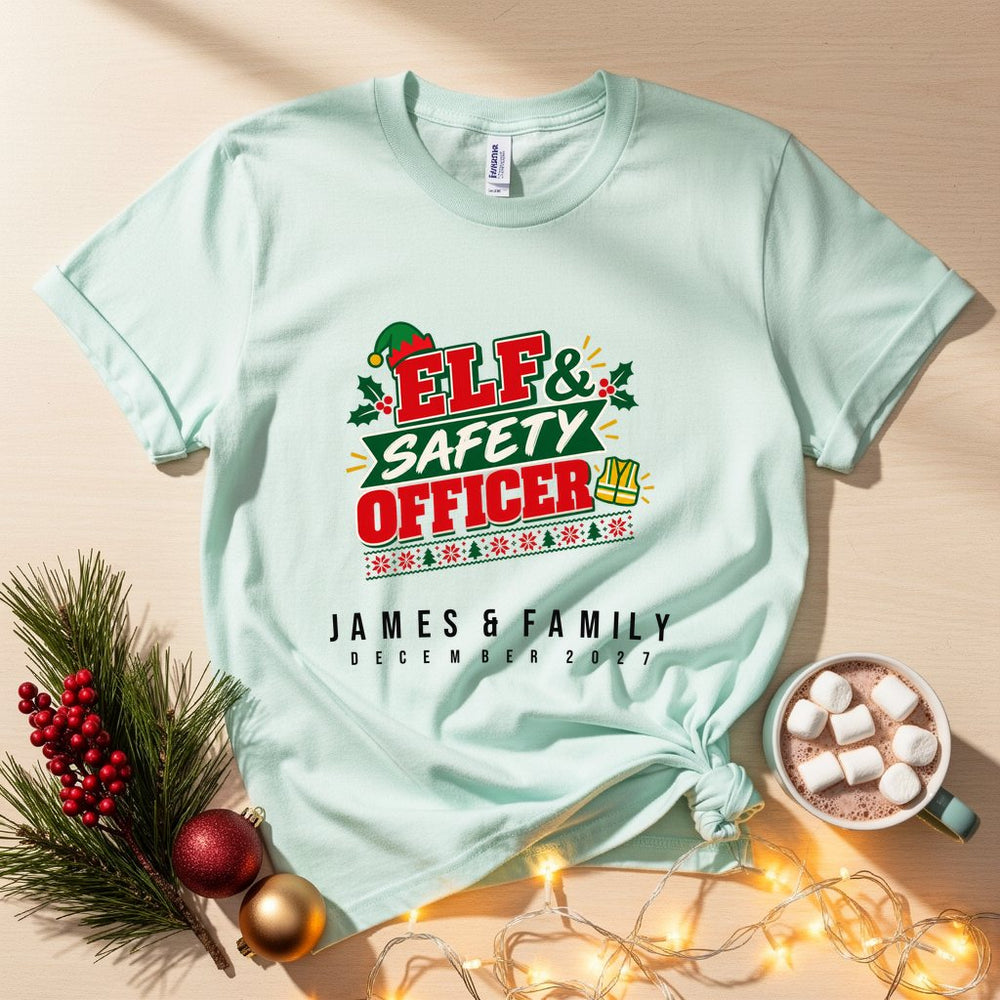 Safety Officer Personalized Christmas T-Shirt
