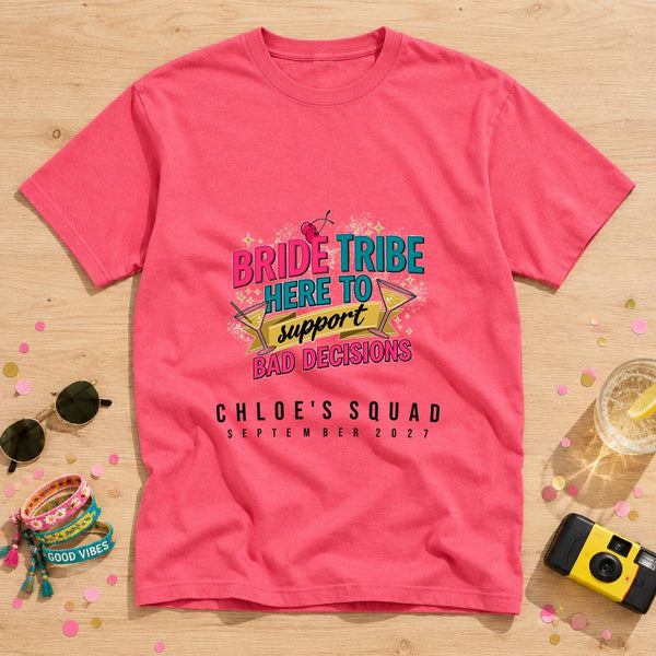 Bad Decisions Personalized Bachelorette T-Shirt