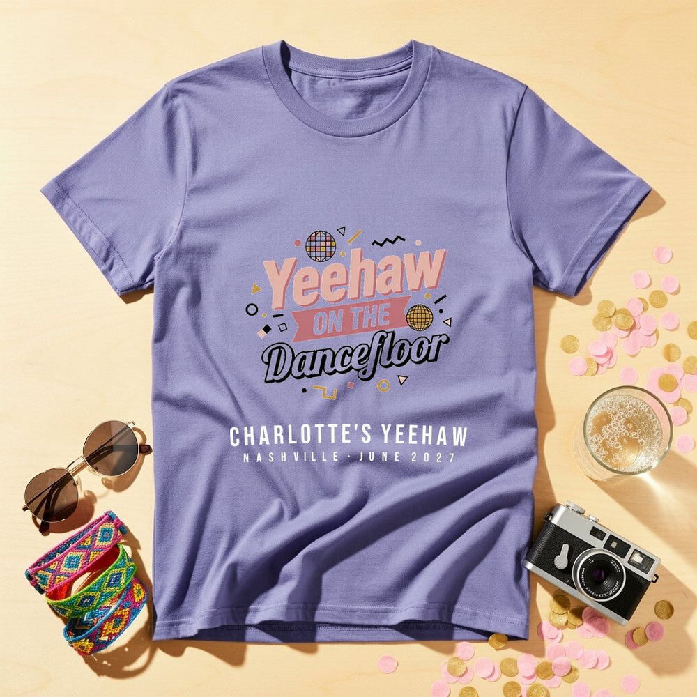 Yeehaw Dancefloor Personalized Bachelorette T-Shirt