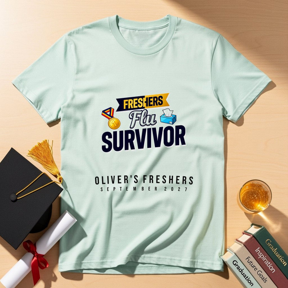 Flu Survivor Personalized Freshers T-Shirt