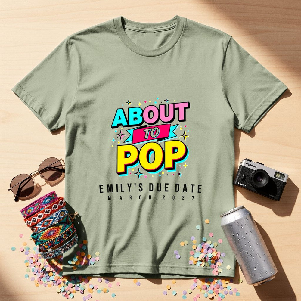 About To Pop Personalized Group T-Shirt