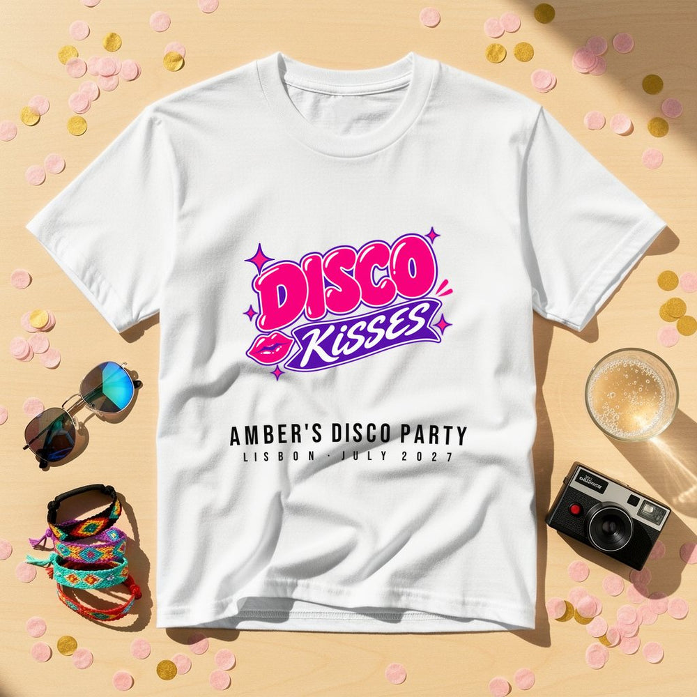 Disco Lips — Personalised Hen Do T-Shirt