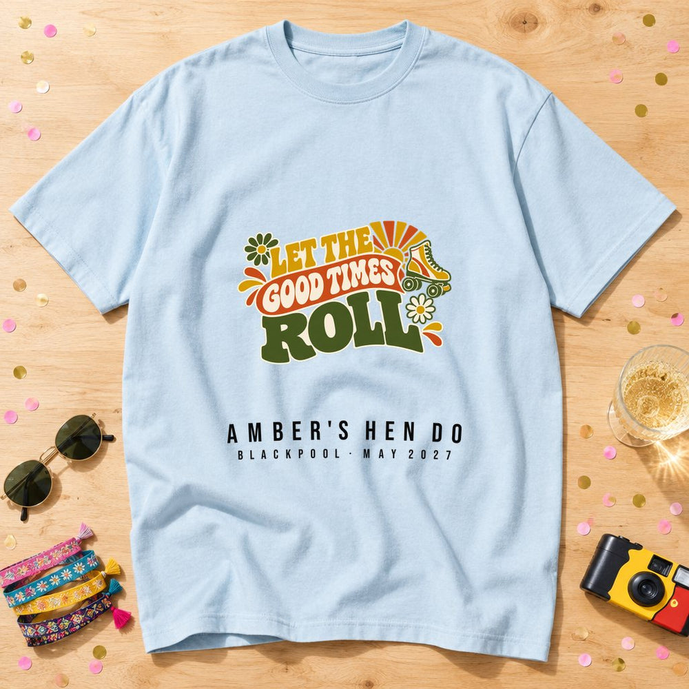 Roller Skate Queen — Personalised Hen Do T-Shirt