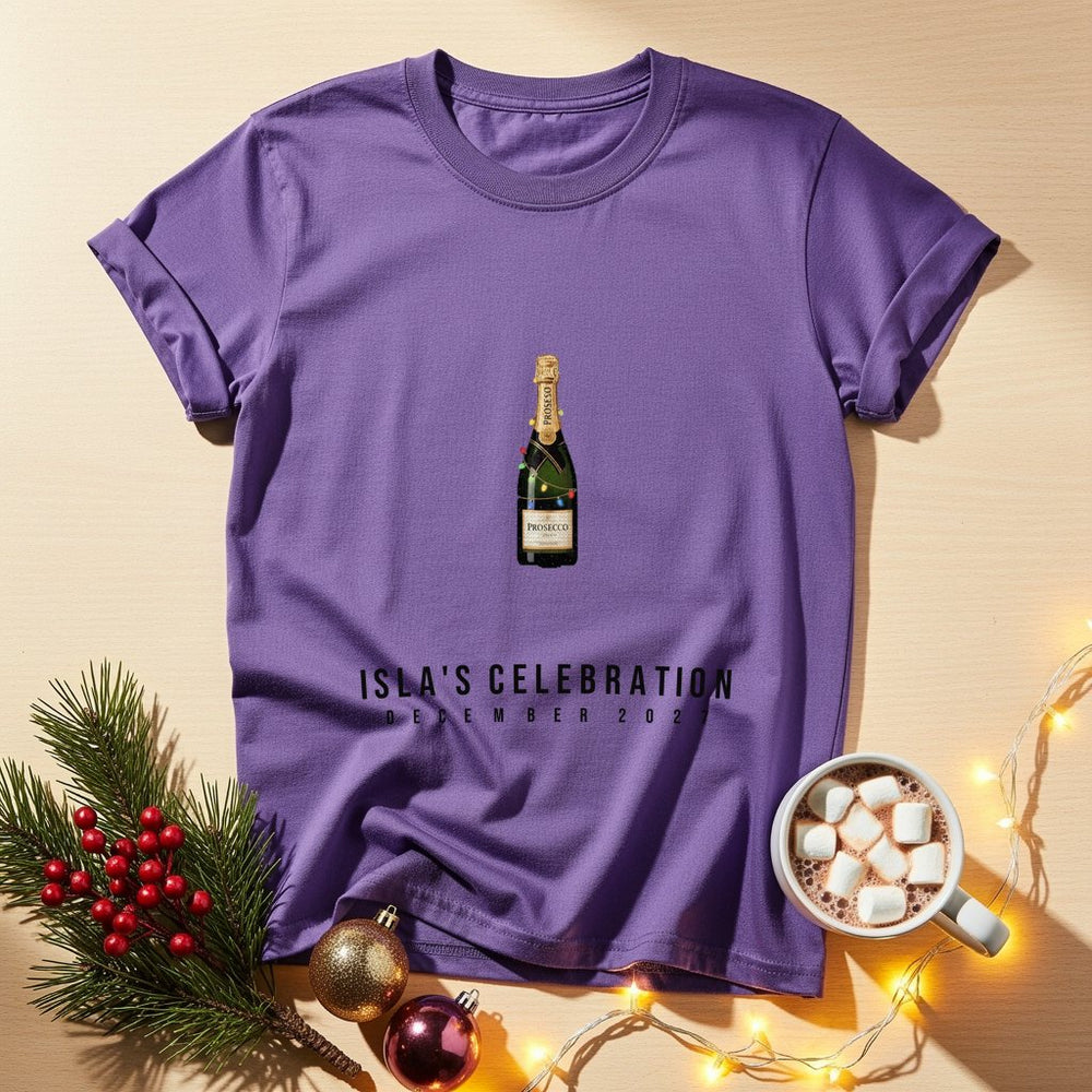 Prosecco Christmas Personalized Christmas T-Shirt