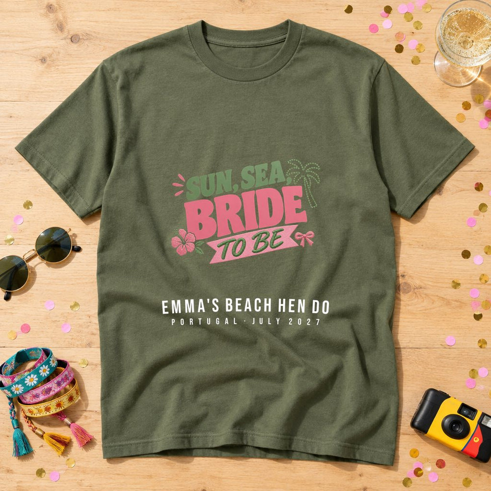 Seashell Wreath — Personalised Hen Do T-Shirt