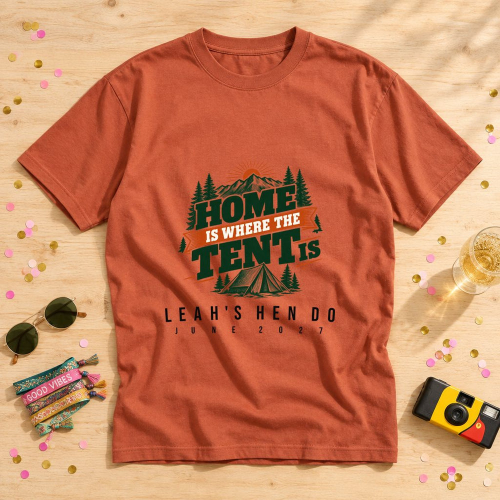 Tent & Stars — Personalised Hen Do T-Shirt