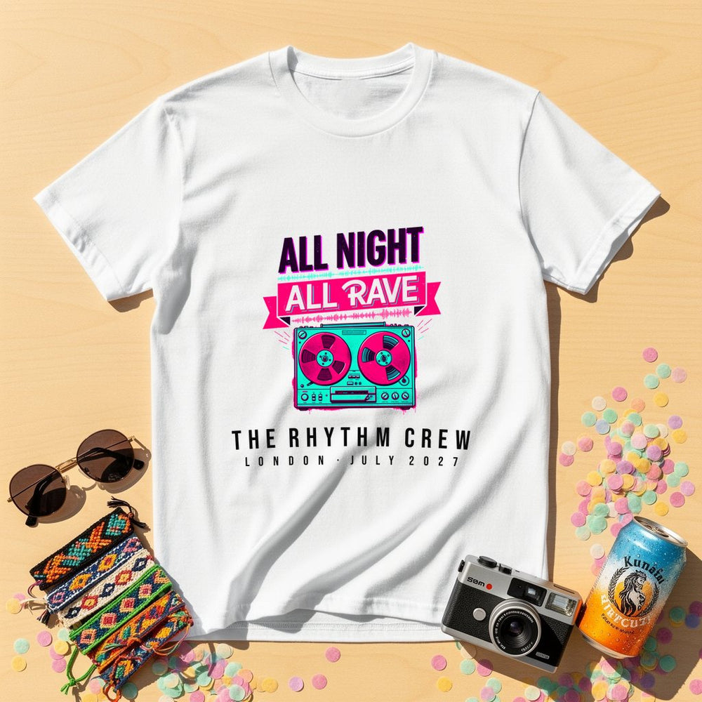 All Night Rave Personalized Group T-Shirt